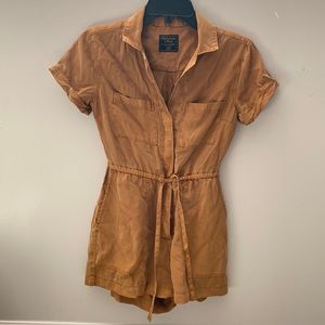 Short sleeve button down shirt -shorts romper. Size XXS Petite.  Brand new.